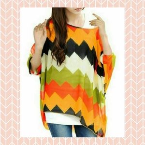 Zig Zag Oversize Top